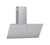 KLARSTEIN Silver Lining - hotte aspirante murale mode recyclage ou évacuation de l'air, 568 m³/h, 3 vitesses, tactile, écran LED, hotte inclinée, 90cm - inox