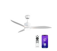 Klarstein SkyBreeze Smart 132 cm Ventilateur de plafond avec luminaire Blanc E