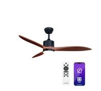 Klarstein SkyBreeze Smart 132 cm Ventilateur de plafond avec luminaire Noyer E