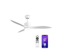 Klarstein SkyBreeze Smart 132 cm Ventilateur de plafond avec luminaire Blanc E