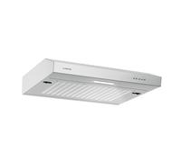 Klarstein SlimVent Hotte Aspirante, 60 cm Hotte de Cuisine Gain de Place, 178 m³/h, Énergie A+, Silencieuse 52 dB, LED, Filtre à Charbon, à Tiroir, Argent