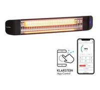Klarstein Smartwave Chauffage d'extérieur infrarouge 2400W, connexion WiFi - Pour 20m² - Noir Noir G