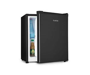 KLARSTEIN Snoopy Eco - Mini-réfrigérateur, Peu encombrant, 46 litres, Congélateur de 4 litres, Clayettes réglables, Parfait pour les petits ménages - Noir