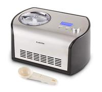 Klarstein Snowberry & Choc - Machine à glace, sorbetière, turbine à glace, 135 watts, 1,2 litre de capacité, fonction de maintien au frais, minuterie, temps de préparation : 30-40 min, argenté