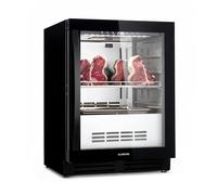 KLARSTEIN Steakhouse Réfrigérateur de Maturation Dry-Aged, Frigo 1 Zone avec Porte Vitrée, Intérieur et Extérieur, Éclairage LED, Pose Libre ou Encastrable, Plage de Température 1-25°C, 98 L