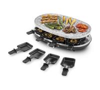 Klarstein Steaklette Raclette-grill 1500 W Pierre naturelle 8 personnes