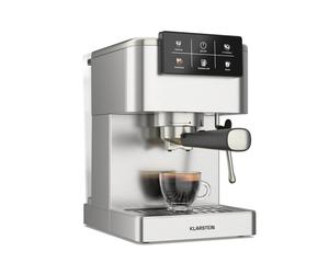 Klarstein SteelPresso Touch 1350W 20bar Machine Expresso Argent