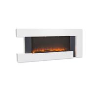 Cheminée électrique Klarstein Studio Light & Fire 2 - Effet flamme LED - Blanc