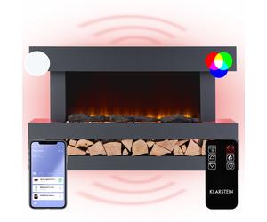 Klarstein Studio LightFire Smart 2000W 121cm Cheminée Électrique Gris foncé