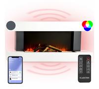 Klarstein Studio LightFire Smart 2000W Cheminée Électrique Blanc