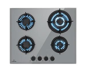 Klarstein Table de Cuisson à Gaz 4 Brûleurs, Plaque Électrique 4 Feux 8000W, Cuisinière GPL Avec Brûleurs en Acier Inoxydable