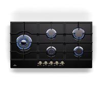 Klarstein Table de Cuisson à Gaz avec 5 Brûleurs - Plaque de Cuisson Encastrable 11100W, Surface en Acier Inoxydable, Compatible GPL