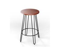 Hamilton Table bistro Ø 60 cm structure bois acier