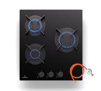 Klarstein Tables de Cuisson à Gaz, Plaque de Cuisson Gaz à 3 Brûleurs, Table de Encastrable à 3 Feux de 5200W, Cuisiniere Gaziniere avec Brûleurs en Acier Inoxydable, Cuisinières GPL