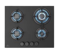 Klarstein Tables de Cuisson à Gaz, Plaque de Cuisson Gaz à 4 Brûleurs, Table de Electrique à 4 Feux de 8000W, Cuisiniere Gaziniere avec Brûleurs en Acier Inoxydable, Cuisinières GPL