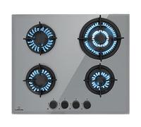 Klarstein Tables de Cuisson à Gaz, Plaque de Cuisson Gaz à 4 Brûleurs, Table de Electrique à 4 Feux de 8000W, Cuisiniere Gaziniere avec Brûleurs en Acier Inoxydable, Cuisinières GPL