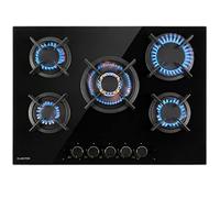 Klarstein Tables de Cuisson à Gaz, Plaque de Cuisson Gaz à 5 Brûleurs, Table de Electrique à 5 Feux de 10400W, Cuisiniere Gaziniere avec Brûleurs en Acier Inoxydable, Cuisinières GPL