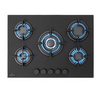 Klarstein Table de Cuisson à Gaz, Plaque de Cuisson Gaz à 5 Brûleurs, Table de Cuisson Encastrable à 5 Feux de 10400W, Cuisiniere Gaz, Gaziniere Gaz avec Brûleurs en Acier Inoxydable, Cuisinières GPL