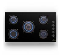 Table de cuisson à gaz - KLARSTEIN - Goldflame - 5 brûleurs - 80 cm - Noir