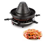 Klarstein Raclette Taste Volcano - Grill électrique 1500 W, réglable en continu, 6 pers, noir