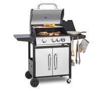 Klarstein Barbecue à Gaz 6 Brûleurs 20700W Gril à Gaz BBQ Plancha Gaz Inox Cuisinière Extérieure Barbecue Gaz Noir