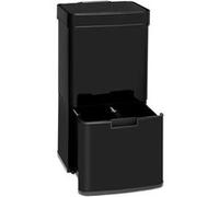 Klarstein Touchless Black Stainless Steel Poubelle avec capteur 72 litres - Noir Noir G