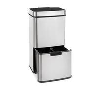 Touchless Poubelle pour tri sélectif écologique 72 litres - 4 compartiments ABS, PP & inox