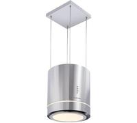 Klarstein Tron Ambience Hotte aspirante décorative en îlot Ø 38cm - suspension plafond - Recyclage d´air 540 m³-h - classe A - inox