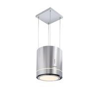 Klarstein Tron Ambience hotte d’îlot Ø38cm recyclage 540m³/h LED inox