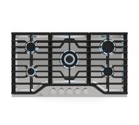 Klarstein Turbocast 90cm Plaque de cuisson à gaz 5 Feux Argent