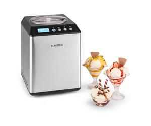 Klarstein Vanilla Sky 2,5L 250W Sorbetière avec Compresseur Argent