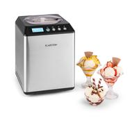 Klarstein Vanilly Sky Family Sorbetière Familiale Pour Fabrication Maison Rapide De Crèmes Et Yaourts Glacés (Compresseur 2,5l , 250w , Gris)