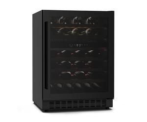 Klarstein Velaire 57cm 46 Bouteilles Cave à Vin Encastrable 2 Zones Noir G