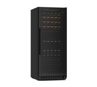 Klarstein Velaire 60cm 122 Bouteilles Cave à Vin Encastrable 2 Zones Noir G