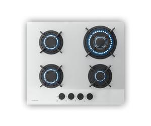 Klarstein Velaire 60cm Plaque de Cuisson à Gaz 4 Feux Blanc