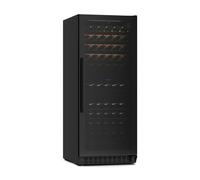 Klarstein Velaire Cave à Vin 2 Zones - 122 Bouteilles, 5-22°C, Encastrable, LED, Porte UV, Clayettes Bois, Tactile, Silencieux, Frigo Vin Multi-Températures