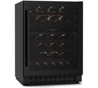 Klarstein Velaire Cave à Vin 2 Zones - 46 Bouteilles, 5-22°C, LED, Tactile, Encastrable ou Pose Libre, Clayettes Bois, Verre UV, 41 dB, Frigo Vin Multi-Températures