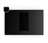 Klarstein Velaire Flex Plaque à induction avec Hotte aspirante intégrée 80 cm minimaliste puissante 8400W Noir Noir