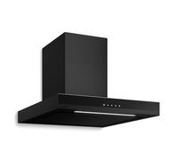 Klarstein Velaire Hotte Aspirante 60 cm - Hotte Murale Silencieuse, 600 m³/h, A++, Commandes Tactiles, LED, Filtre Charbon, 3 Vitesses, Cuisine Moderne, Noir