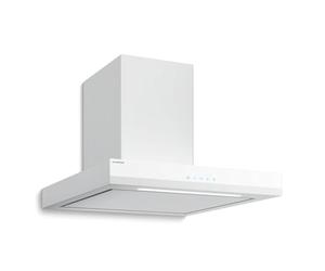 Klarstein Velaire Hotte Aspirante 60 cm - Hotte Murale Silencieuse, 600 m³/h Commandes Tactiles, LED, Filtre Charbon, 3 Vitesses, Cuisine Moderne, Blanc