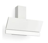 Klarstein Velaire Hotte Aspirante 90 cm - Hotte Décorative, 820 m³/h, A++ Énergie, Commandes Tactiles, LED, Filtre Charbon, Silencieuse, 3 Vitesses + Boost, Hotte Cuisine Moderne, Blanc