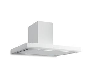 Klarstein Velaire Hotte Aspirante 90 cm - Hotte Murale, 595 m³/h Commandes Tactiles, LED, Filtre Charbon, Silencieuse, 3 Vitesses, Cuisine Moderne, Blanc