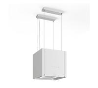 Klarstein Velaire Hotte Aspirante de Plafond - A++ Éco, 601 m³/h, Ultra Silencieuse 62 dB, Commandes Tactiles, LED, Filtre Charbon, 41x41x40 cm, Hotte Cuisine, Blanc