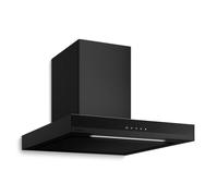 Klarstein Velaire Hotte Aspirante 60 cm - Hotte Murale Silencieuse, 600 m³/h Commandes Tactiles, LED, Filtre Charbon, 3 Vitesses, Cuisine Moderne, Noir