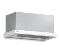 Klarstein Velaire Hotte Aspirante 60cm, Hotte à Tiroir, 896 m³/h, Classe A++, Commandes Tactiles, LED, Filtre Charbon, Design Minimaliste, Hotte Cuisine Aspirante Silencieuse, Blanc