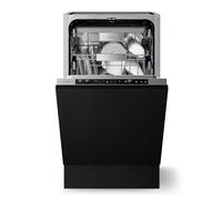 Klarstein Velaire Lave Vaisselle Encastrable 45 cm - 10 Couverts, 6 Programmes, Silencieux 42 dB, Classe B, AquaStop, Acier Inox, Lave-vaisselle Intégrable