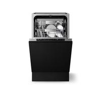 Klarstein Velaire Lave-vaisselle encastrable 45 cm Classe B Minimalisme pratique et performance élevée Noir