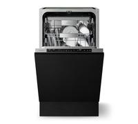 Klarstein Velaire Lave-vaisselle encastrable 45 cm Classe B Minimalisme pratique et performance élevée Noir