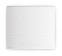 Klarstein Velaire Plaque Induction 60cm - 4 Zones, 7000W Boost, Curseur Tactile, Minuterie, Sécurité Enfants, Vitrocéramique, Plaque Cuisson Induction Encastrable, Design Minimaliste, Blanc