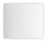 Klarstein Velaire Table de cuisson induction 60cm 4 Zones 7000W Curseur Tactile Minuterie Blanc Blanc